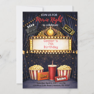 Einladung zum Filmabend-Geburtstag