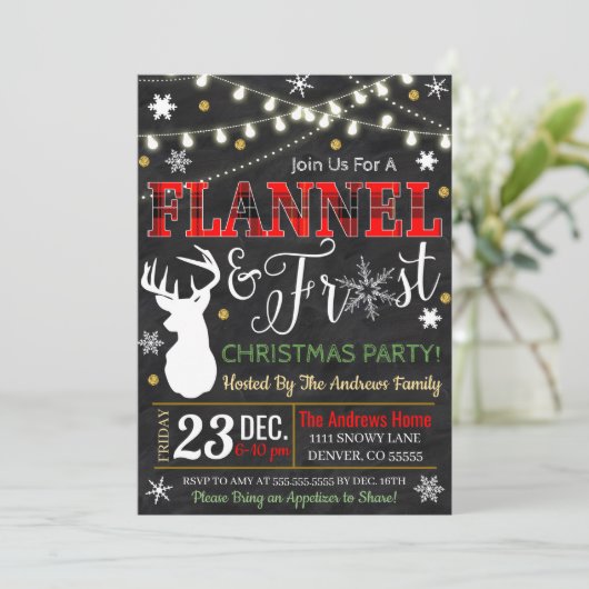 Einladung zum Flanell- und Frosturlaub (Stehend Vorderseite)