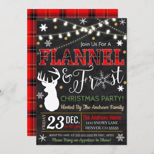 Einladung zum Flanell- und Frosturlaub (Vorne/Hinten)