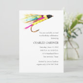 Einladung zum Fliegenfischen am Geburtstag (Stehend Vorderseite)