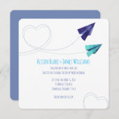 Einladung zum Flugzeug Aquarell (Vorne/Hinten)