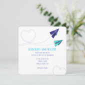 Einladung zum Flugzeug Aquarell (Stehend Vorderseite)