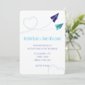 Einladung zum Flugzeug Aquarell (Stehend Vorderseite)