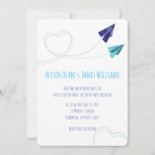 Einladung zum Flugzeug Aquarell (Vorderseite)