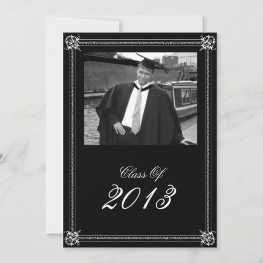 Einladung zum förmlichen Foto Abschluss (Rückseite)