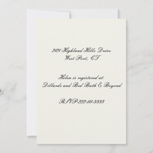 Einladung zum förmlichen Polterabend (Rückseite)