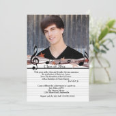 Einladung zum Foto-Abschluss gelassen (Stehend Vorderseite)