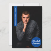 Einladung zum Foto "Blaues geometrisches Abschluss (Vorderseite)