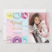 Einladung zum Foto der Wasserfarbe Donut (Vorderseite)