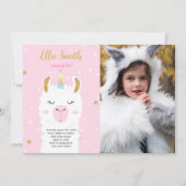 Einladung zum Foto des Aquarelllamas (Vorderseite)