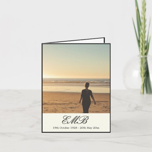 Einladung zum Foto des Beerdigungsdienstes (Vorderseite)