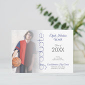 Einladung zum Foto Graduate Abschluss (Stehend Vorderseite)
