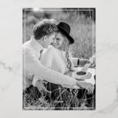 Einladung zum Foto in klassischem Weiß-Rahmen (Rückseite)