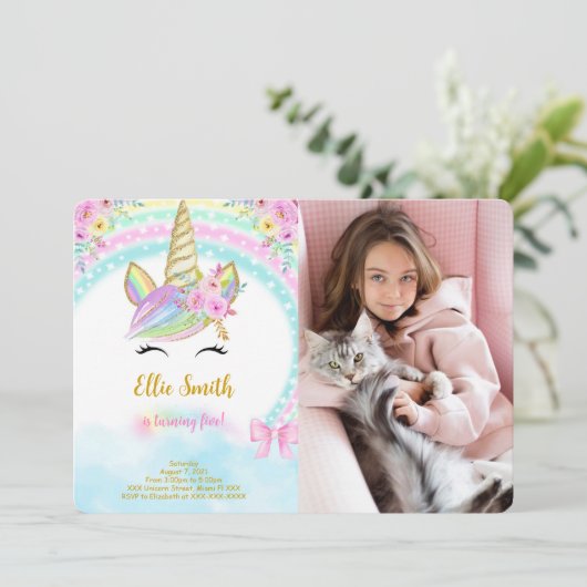 Einladung zum Foto mit Blumenzwiebeln (Stehend Vorderseite)