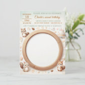 Einladung zum Foto mit Eichhörnchenrahmen (Stehend Vorderseite)