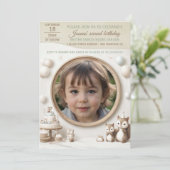 Einladung zum Foto mit Eichhörnchenrahmen (Stehend Vorderseite)