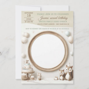 Einladung zum Foto mit Eichhörnchenrahmen