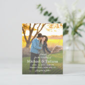 Einladung zum Foto mit schlichter Schrift (Stehend Vorderseite)