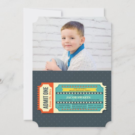 Einladung zum Foto Movie Ticket (Vorderseite)