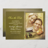 Einladung zum Foto Save the Date mit Vintagem Desi (Vorne/Hinten)