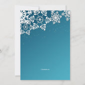 Einladung zum Foto Snowflake Border (Rückseite)