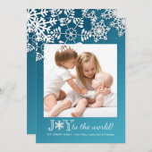 Einladung zum Foto Snowflake Border (Vorne/Hinten)