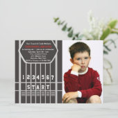 Einladung zum Foto "Track and Field Start Line" (Stehend Vorderseite)