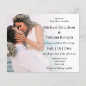 Einladung zum Foto von Hochzeitsskripten (Vorderseite)