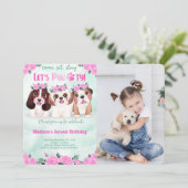 Einladung zum Foto von Welpen (Stehend Vorderseite)