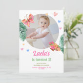 Einladung zum Foto zum 1. Geburtstag (Stehend Vorderseite)