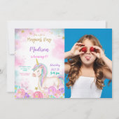 Einladung zum Foto zum Geburtstag der Einfärbung v (Vorderseite)