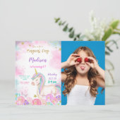 Einladung zum Foto zum Geburtstag der Einfärbung v (Stehend Vorderseite)