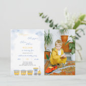 Einladung zum Foto zum Geburtstag der Züge (Stehend Vorderseite)