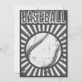 Einladung zum Foto zum Geburtstag im Baseball (Rückseite)