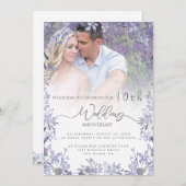 Einladung zum Foto zum Vintagen Blumenjubiläum (Vorne/Hinten)