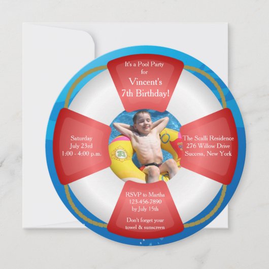 Einladung zum Foto zur Erhaltung des Lebenslebens (Vorderseite)