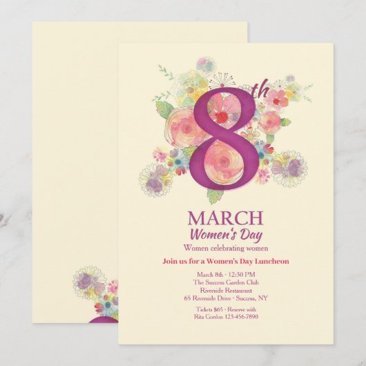 Einladung zum Frauentag (Vorne/Hinten)