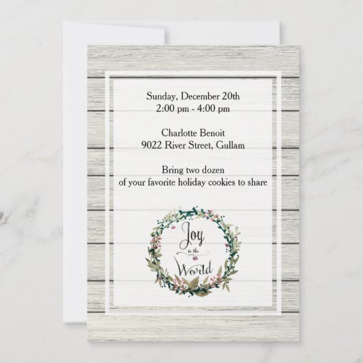 Einladung zum freudigen Cookie-Austausch (Rückseite)