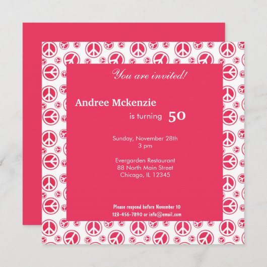 Einladung zum Friedenstag (Vorne/Hinten)