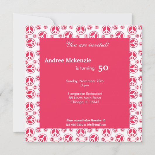 Einladung zum Friedenstag (Vorderseite)