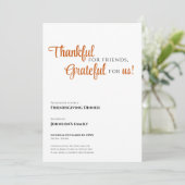 Einladung zum Friendsgiving (Stehend Vorderseite)