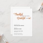 Einladung zum Friendsgiving (Vorderseite/Rückseite Beispiel)
