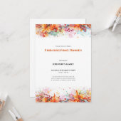 Einladung zum Friendsgiving-Dinner (Vorderseite/Rückseite Beispiel)