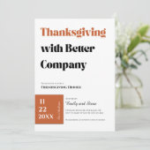 Einladung zum Friendsgiving-Dinner (Stehend Vorderseite)