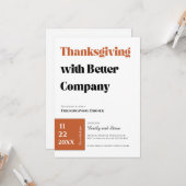 Einladung zum Friendsgiving-Dinner (Vorderseite/Rückseite Beispiel)