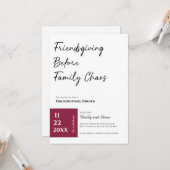 Einladung zum Friendsgiving-Dinner (Vorderseite/Rückseite Beispiel)