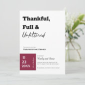 Einladung zum Friendsgiving-Dinner (Stehend Vorderseite)