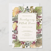 Einladung zum Friendsgiving-Potluck-Dinner (Vorderseite)