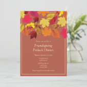 Einladung zum Friendsgiving-Potlucks-Dinnerabend (Stehend Vorderseite)