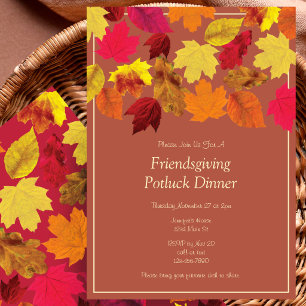 Einladung zum Friendsgiving-Potlucks-Dinnerabend